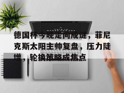 德国杯今晚走向成谜，菲尼克斯太阳主帅复盘，压力陡增，轮换策略成焦点的简单介绍-kaiyun