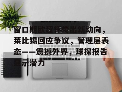 窗口期欧超杯传出新动向，莱比锡回应争议，管理层表态——震撼外界，球探报告显示潜力的简单介绍-kaiyun